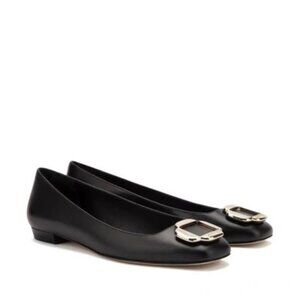 Larroude Maria Flats in Black Size 9 NWOB